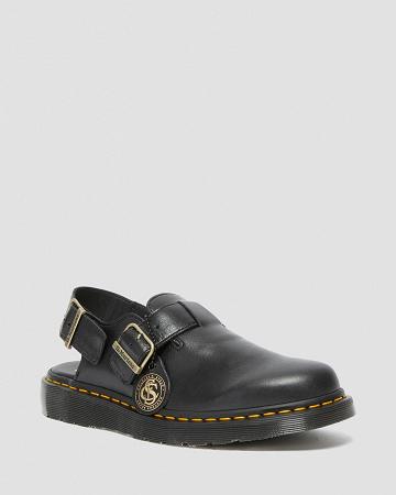 Sandalias Dr Martens Jorge Made in England Cuero Slingbacks Hombre Negros | MX 175ZUT